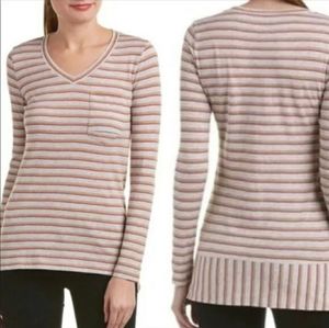 CAbi Womens Top Small Size Striped Tee Pockets